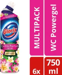 Glorix WC Powergel Toiletreiniger Pink Flower - 6 X 750 Ml - Voordeelverpakking -Dagelijkse Benodigdheden Verkoop 1003x1200
