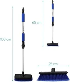 Navaris Telescopische Autowasborstel - Watergevoerde Wasborstel Voor Auto's En Ramen Met Uitschuifbare Lange Handgreep En Zachte Haren - Blauw -Dagelijkse Benodigdheden Verkoop 1037x1200