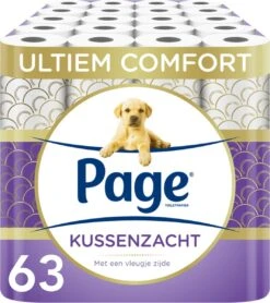 Page Toiletpapier - 63 Rollen - Kussenzacht Wc Papier (3-laags) - Met Extra Zijde - Voordeelverpakking -Dagelijkse Benodigdheden Verkoop 1066x1200 1