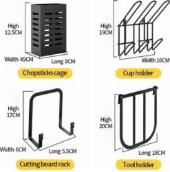Doogo® Afdruiprek Met Lekbak 2 Laags – Inklapbaar - Muur Hangen Mogelijke - Afwasrek – Met 2 Lekbakken – Extra Accessories Voor Servies En Snijplanken - RVS -Dagelijkse Benodigdheden Verkoop 1180x1200