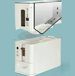 Merkloos TDR-Japans Rijst/Granen Container/Dispenser/ Opbergdoos - 6KG Inhoud - Wit -Dagelijkse Benodigdheden Verkoop 1191x1200 1