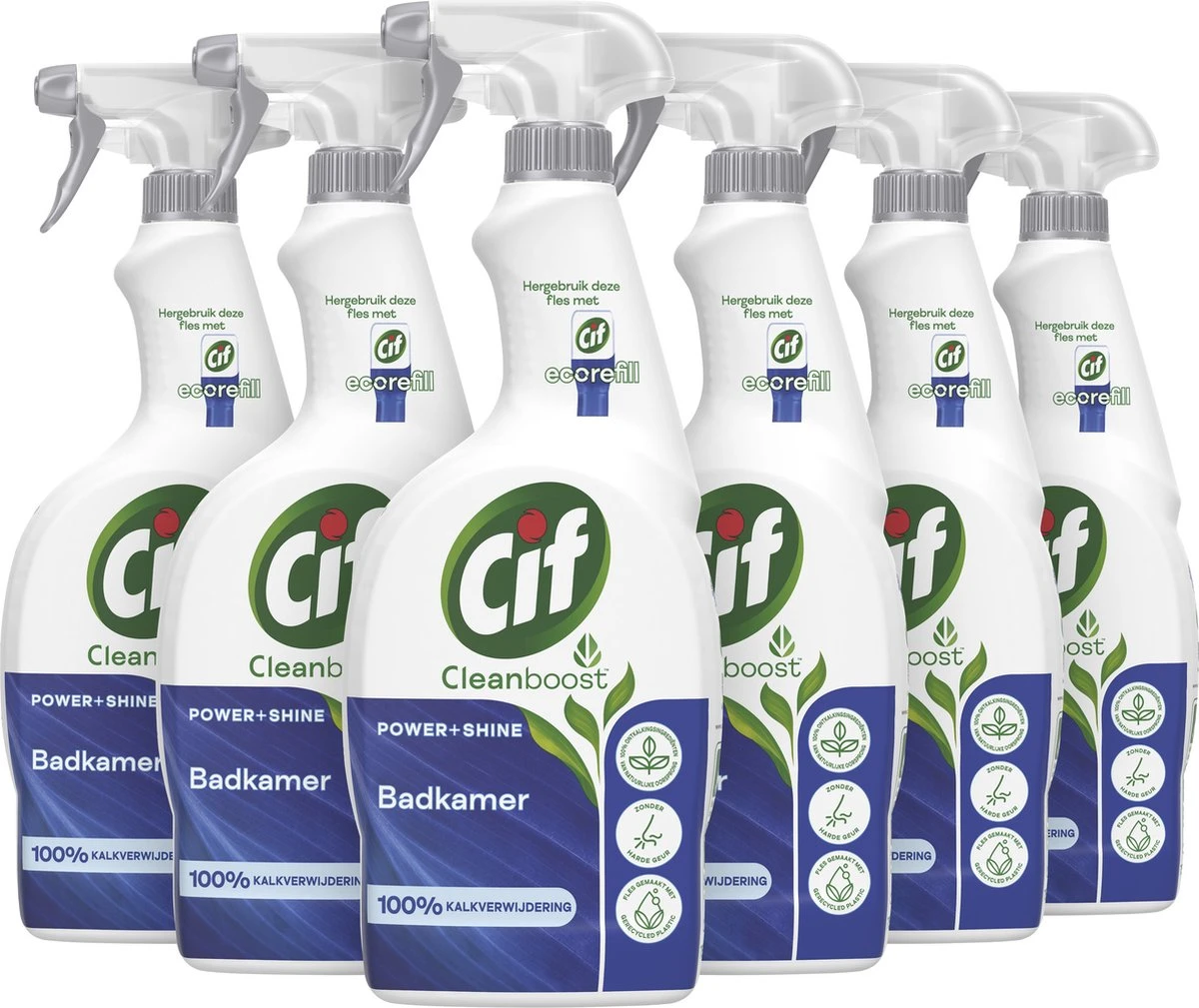 Cif CleanBoost Power & Shine Badkamer Spray - 6 X 750 Ml - Voordeelverpakking 4 Cif CleanBoost Power & Shine Badkamer Spray - 6 X 750 Ml - Voordeelverpakking - Afbeelding 4