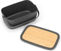 Brabantia Nic Broodtrommel - Met Bamboe Deksel - Dark Grey -Dagelijkse Benodigdheden Verkoop 1200x1017