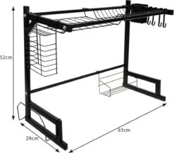 Afdruiprek Droger Zwart Voor Bestek Boven De Gootsteen 65 Cm X 29 Cm X 52 Cm 16 Afdruiprek Droger Zwart Voor Bestek Boven De Gootsteen 65 Cm X 29 Cm X 52 Cm -Dagelijkse Benodigdheden Verkoop 1200x1052 1
