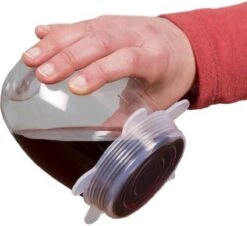 Siliconen Vershoud Deksels – Set Van 6 Stuks – Flexibel – Herbruikbaar – Wit - Stretch Tot Wel 30 Cm -Dagelijkse Benodigdheden Verkoop 1200x1097 7