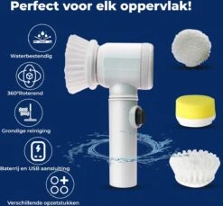 B-care Magic Brush - Elektrische Multifunctionele Schoonmaakborstel - 7 Opzetstukken - Wasborstel - Poetsmachine - Schrobborstel - Handborstel - Werkborstel - Schrobber - Boorborstel - Reinigingsborstel -Dagelijkse Benodigdheden Verkoop 1200x1112