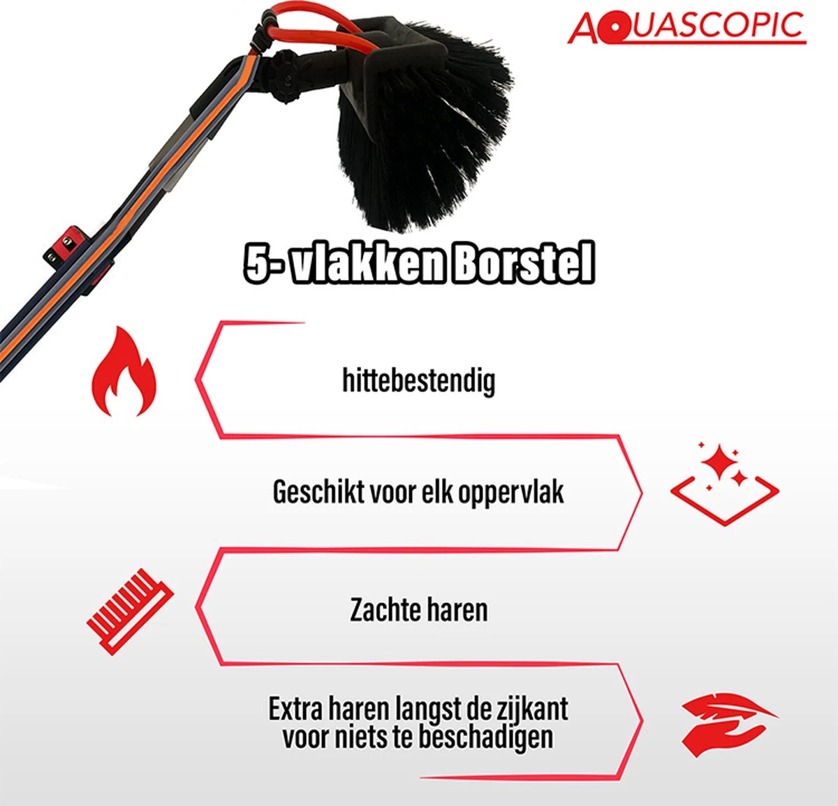 Aquacopic - Telescoopsteel Set Met Borstel - 11 Meter 4 Aquacopic - Telescoopsteel Set Met Borstel - 11 Meter - Afbeelding 4