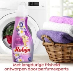 Robijn Creations Paarse Orchidee & Bosbessen Wasverzachter - 8 X 30 Wasbeurten - Voordeelverpakking -Dagelijkse Benodigdheden Verkoop 1200x1169 2