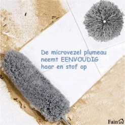 Fain® Plumeau Met Telescoopsteel – Grijs – 80 Tot 280 Cm - Uitschuifbaar – Wasbaar - Flexibel 360° Draaibaar – Duster - Microvezel Ragebol -Dagelijkse Benodigdheden Verkoop 1200x1198 16
