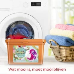 Robijn Kokos 3 In 1 Wascapsules - 4 X 15 Wasbeurten - Voordeelverpakking -Dagelijkse Benodigdheden Verkoop 1200x1199 3