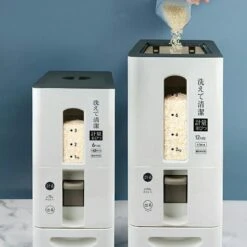 Merkloos TDR-Japans Rijst/Granen Container/Dispenser/ Opbergdoos - 6KG Inhoud - Wit -Dagelijkse Benodigdheden Verkoop 1200x1200 199