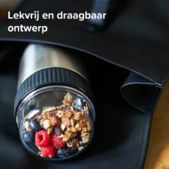 Coninx Thermos Lunchbox - Muesli Beker To Go - Isoleer Lunchpot - Yoghurtbeker To Go - Mueslibeker 840ml (600ml+240ml) - RVS -Dagelijkse Benodigdheden Verkoop 1200x1200 229