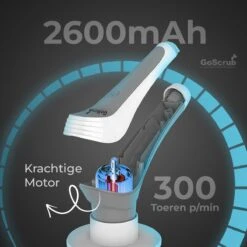 GoScrub® Elektrische Schoonmaakborstel – Elektrische Schrobber - Schrobborstel – Voor Badkamer Of Keuken – Schrobber Met Steel – Luiwagen – Polijstmachine - Poetsmachine Met 10 Opzetstukken -Dagelijkse Benodigdheden Verkoop 1200x1200 331