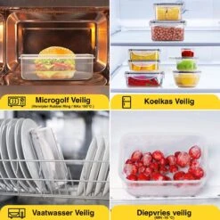 KE&1 Vershoudbakjes - Meal Prep Bakjes - Lunchbox - Diepvriesbakjes - Plastic Bakjes - Keuken - Keukenkast - Bakken -Dagelijkse Benodigdheden Verkoop 1200x1200 499