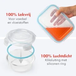 KitchenBrothers Meal Prep Bakjes - Set - Luchtdicht - BPA Vrij - Glas - 9 Stuks -Dagelijkse Benodigdheden Verkoop 1200x1200 502