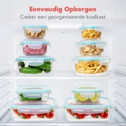 KitchenBrothers Meal Prep Bakjes - Set - Luchtdicht - BPA Vrij - Glas - 9 Stuks -Dagelijkse Benodigdheden Verkoop 1200x1200 508