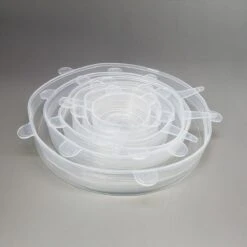 Siliconen Vershoud Deksels – Set Van 6 Stuks – Flexibel – Herbruikbaar – Wit - Stretch Tot Wel 30 Cm -Dagelijkse Benodigdheden Verkoop 1200x1200 511