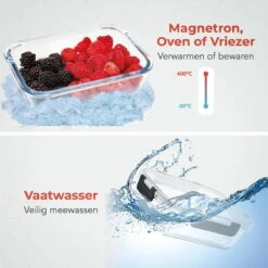 KitchenBrothers Meal Prep Bakjes - Set - Luchtdicht - BPA Vrij - 1L - Glas - 5 Stuks -Dagelijkse Benodigdheden Verkoop 1200x1200 528