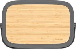 Brabantia Nic Broodtrommel - Met Bamboe Deksel - Dark Grey -Dagelijkse Benodigdheden Verkoop 1200x766