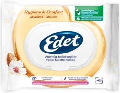 Edet Vochtig Toiletpapier - 7 Stuks - Amandel
