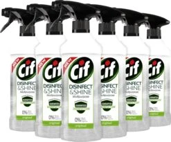 Cif Disinfect & Shine Original Desinfectie Spray - 6 X 500 Ml - Voordeelverpakking -Dagelijkse Benodigdheden Verkoop 1200x998