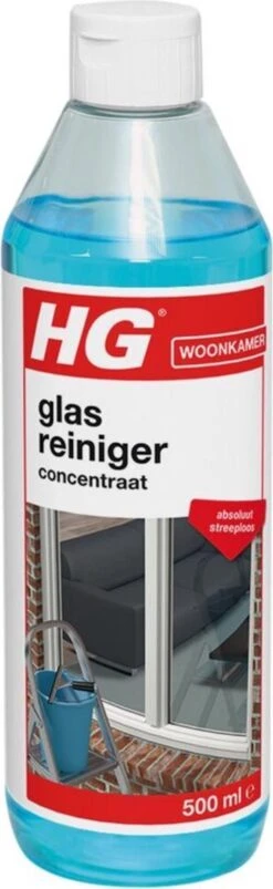 HG Glasreiniger Concentraat - 500ml - Reinigt Streeploos - De Keuze Van Professionele Glazenwassers -Dagelijkse Benodigdheden Verkoop 369x1200