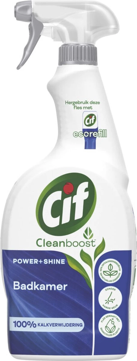Cif CleanBoost Power & Shine Badkamer Spray - 6 X 750 Ml - Voordeelverpakking 10 Cif CleanBoost Power & Shine Badkamer Spray - 6 X 750 Ml - Voordeelverpakking - Afbeelding 10