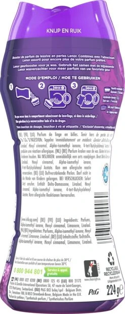 Lenor Amethist En Bloemen - In-Wash Geurbooster - Voordeelverpakking 6 X 16 Wasbeurten -Dagelijkse Benodigdheden Verkoop 479x1200