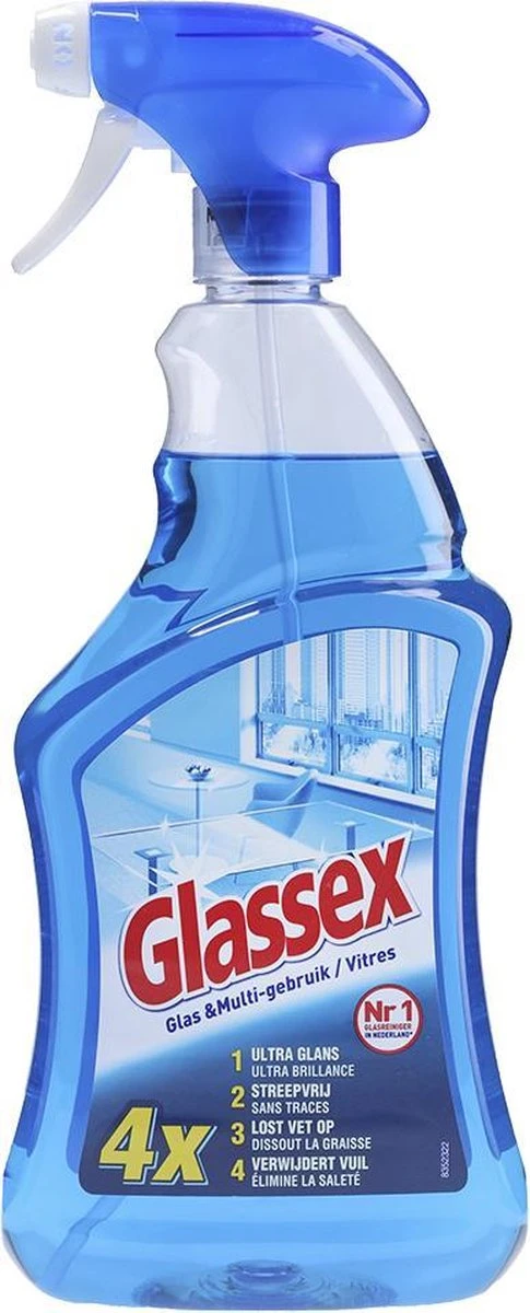 Glassex Glas & Multi Schoonmaak Spray - 750ml X6 2 Glassex Glas & Multi Schoonmaak Spray - 750ml X6 - Afbeelding 2