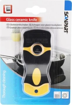 Scanpart Kookplaat Schraper - Schraapijzer - Radeermes - Voor Alle Glazen Kookplaten - Zoals Keramische Inductie En Halogeen Kookplaten - Kunststof - Vervangbaar Mesje - Krasvrij -Dagelijkse Benodigdheden Verkoop 824x1200