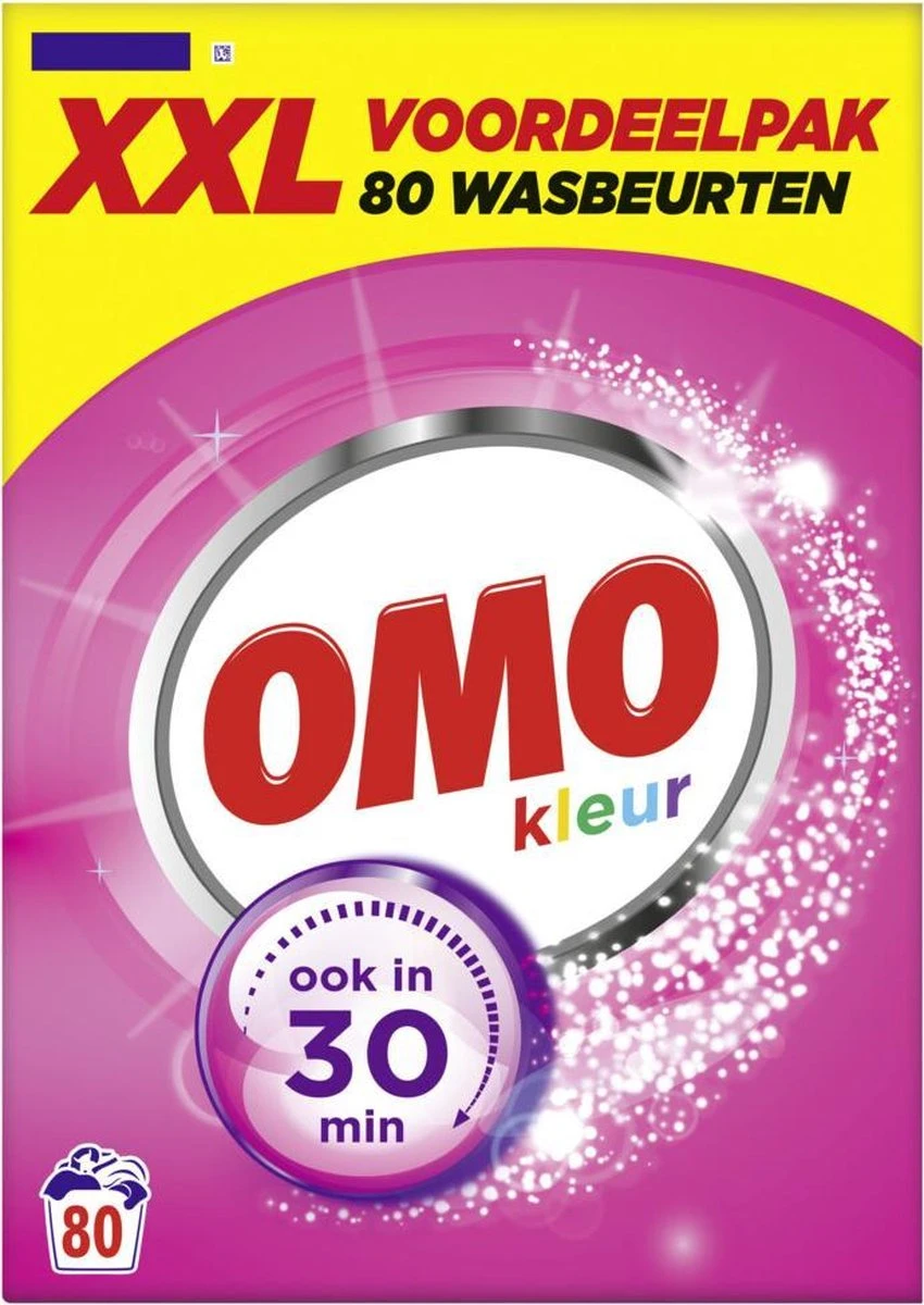 Omo Kleur XXL Waspoeder Voor De Gekleurde Was - 80 Wasbeurten 1 Omo Kleur XXL Waspoeder Voor De Gekleurde Was - 80 Wasbeurten