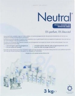 Neutral 0% Wit Parfumvrij Waspoeder - 45 Wasbeurten - Wasmiddel -Dagelijkse Benodigdheden Verkoop 943x1200