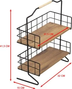 Metalen Keuken Etagere 2 Laags Van Naturn Living | Keuken Opbergrek | Kruidenpotjes Rek | Kruiden Organizer | Keuken Rek Specerijen | Mat Zwart -Dagelijkse Benodigdheden Verkoop 971x1200