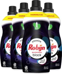4x Robijn Klein & Krachtig Wasmiddel Black Velvet 1,19 Liter -Dagelijkse Benodigdheden Verkoop 999x1200